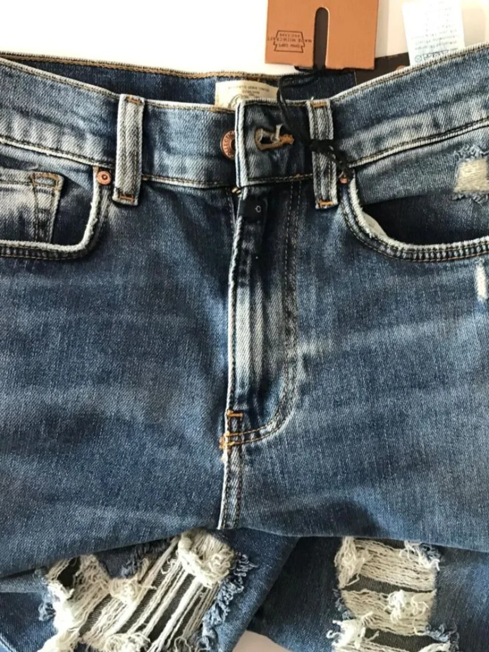 COJ High‑Rise Distressed Mom Jeans • Vintage Wash • NWT Size 25 - Picture 13 of 13